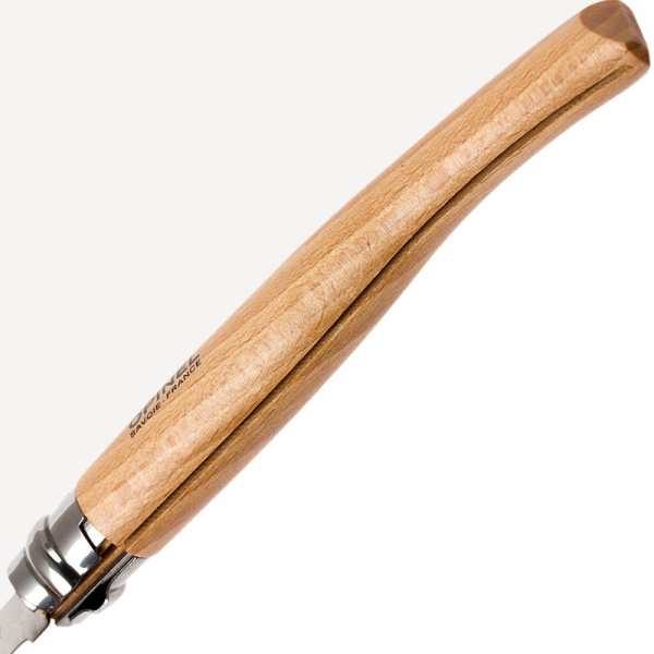 Нож складной Opinel Slim №12 VRI (INOX) 12,5см (натуральный Бук / нерж. сталь)